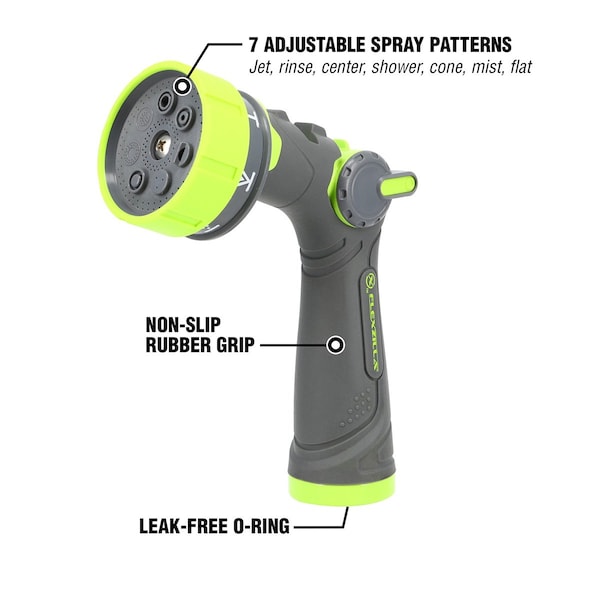 Heavy Duty Adjustable Flow Garden Hose Nozzle